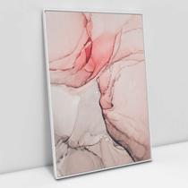 Quadro Decorativo Abstrato Aquarela Rose em tela Canvas