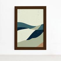 Quadro Decorativo Abstrato Areia Fria Mold Marrom 22x32cm