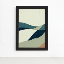 Quadro Decorativo Abstrato Areia Fria Mold Preta 22x32cm