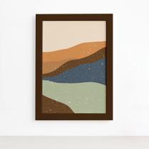 Quadro Decorativo Abstrato Areia Mold Marrom 22x32cm - Quartinhos