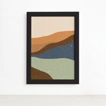 Quadro Decorativo Abstrato Areia Mold Preta 22x32cm