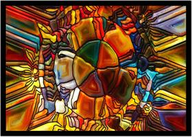Quadro Decorativo Abstrato Artístico Moderno Casa Lojas Artes Salas Quartos Com Moldura RC080