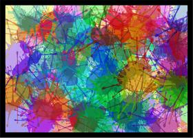 Quadro Decorativo Abstrato Artístico Moderno Cores Com Moldura RC012 Quadro Decorativo Abstrato Artístico Moderno Cores Com Moldura RC012