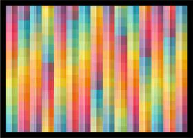 Quadro Decorativo Abstrato Artístico Moderno Cores Com Moldura RC020