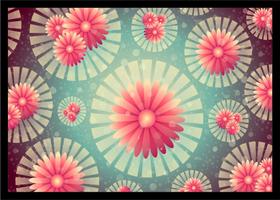 Quadro Decorativo Abstrato Artístico Moderno Cores Floral Com Moldura RC018 Quadro Decorativo Abstrato Artístico Moderno Cores Floral Com Moldura RC018