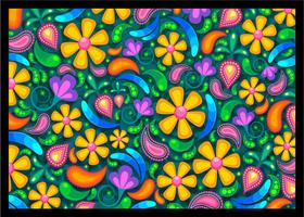 Quadro Decorativo Abstrato Artístico Moderno Cores Floral Com Moldura RC030