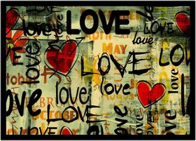 Quadro Decorativo Abstrato Artístico Moderno Love Amor Palavras Cores Casa Com Moldura RC009 Quadro Decorativo Abstrato Artístico Moderno Love Amor Palavras Cores Casa Com Moldura RC009