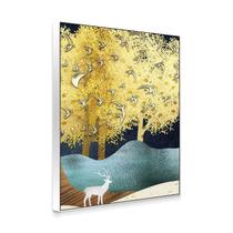Quadro Decorativo Abstrato Aves e Alce, perfeito para quem ama momentos e a arte. Ideal para salas, quartos e escritórios.