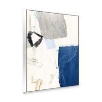 Quadro Decorativo Abstrato Azul E Branco Toque Elegante e Natural para sua Decoração