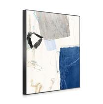 Quadro Decorativo Abstrato Azul E Branco Toque Elegante e Natural para sua Decoração