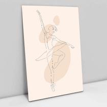 Quadro Decorativo Abstrato Ballet em Linhas em tela Canvas