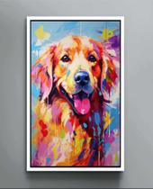 Quadro Decorativo Abstrato Canvas Filete Cachorro Natureza Animais Pet Shop