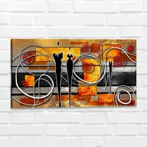 Quadro Decorativo Abstrato Casal Moderno para Sala de Jantar e Estar
