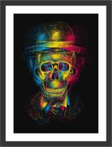 Quadro Decorativo Abstrato Caveira Decorações Com Moldura Quadro Decorativo Abstrato Caveira Decorações Com Moldura