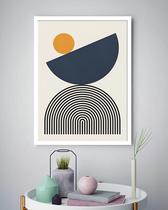 Quadro Decorativo Abstrato Círculo Espiral ul - 70X50Cm