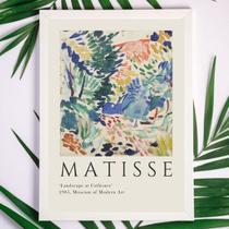 Quadro Decorativo Abstrato Colorido Matisse 45x34cm - com vidro