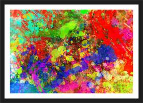 Quadro Decorativo Abstrato Colorido Recepção Salas Decoração