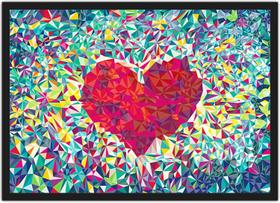 Quadro Decorativo Abstrato Coração Com Moldura Quadro Decorativo Abstrato Coração Com Moldura
