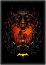 Quadro Decorativo Abstrato Coringa Super Heróis Nerd Geek Decorações Com Moldura G04