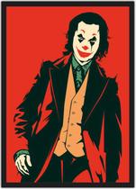 Quadro Decorativo Abstrato Coringa Super Heróis Nerd Geek Decorações Com Moldura G05