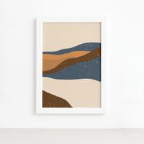 Quadro Decorativo Abstrato Dunas Mold Branca 22x32cm Quadro Decorativo Abstrato Dunas Mold Branca 22x32cm