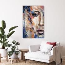 Quadro Decorativo Abstrato Em Canvas Olhar De Mulher