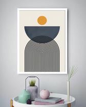 Quadro Decorativo Abstrato Espiral Círculos - 70X50Cm