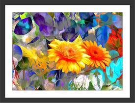 Quadro Decorativo Abstrato Flores Salas Quartos Decorações Com Moldura Quadro Decorativo Abstrato Flores Salas Quartos Decorações Com Moldura