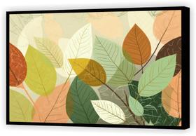 Quadro Decorativo Abstrato Folhas Coloridas Paisagens Salas Tela Canvas Premium Luxo
