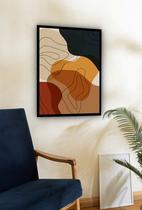 Quadro Decorativo Abstrato Formas Marrom Bege - 70x50cm Quadro Decorativo Abstrato Formas Marrom Bege - 70x50cm
