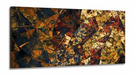 Quadro Decorativo Abstrato Fractal Sala Quarto 130x60 em Tecido Canvas