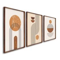 Quadro Decorativo Abstrato Geométrico Linhas e Formas 3 Telas 60x90cm para Escritório Hall Quarto Sem Vidro Quadro Decorativo Abstrato Geométrico Linhas e Formas 3 Telas 60x90cm para Escritório Hall Quarto Sem Vidro