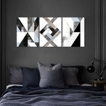Quadro Decorativo Abstrato Geometrico Preto e Branco Quadro Decorativo Abstrato Geometrico Preto e Branco