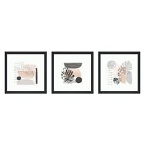 Quadro Decorativo Abstrato Geométrico Preto Nude Quarto Sala Quadro Decorativo Abstrato Geométrico Preto Nude Quarto Sala