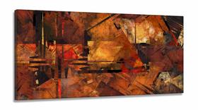 Quadro Decorativo Abstrato Geometrico Sala Quarto 130x60 em Tecido Canvas