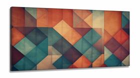 Quadro Decorativo Abstrato Geometrico Tons escuros em Tecido Canvas 130x60 cm Quadro Decorativo Abstrato Geometrico Tons escuros em Tecido Canvas 130x60 cm