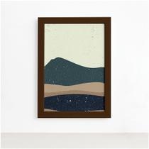 Quadro Decorativo Abstrato Horizonte Mold Marrom 22x32cm