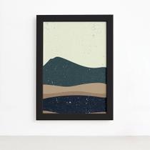 Quadro Decorativo Abstrato Horizonte Mold Preta 22x32cm