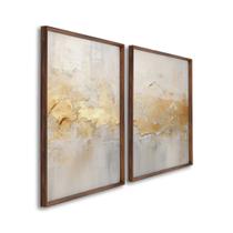 Quadro Decorativo Abstrato II com 2 Telas de Parede para Sala Quarto Escritório