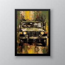 Quadro Decorativo Abstrato Jeep 24x18cm - com vidro Quadro Decorativo Abstrato Jeep 24x18cm - com vidro