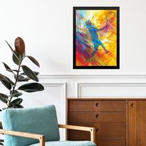 Quadro Decorativo Abstrato Jogador De Tênis 24x18cm - com vidro