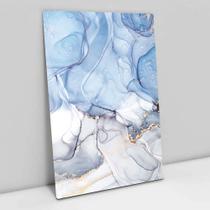 Quadro Decorativo Abstrato Mármore Azul Claro em tela Canvas Quadro Decorativo Abstrato Mármore Azul Claro em tela Canvas