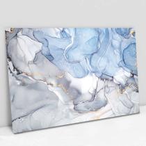 Quadro Decorativo Abstrato Mármore Azul Maya em tela Canvas