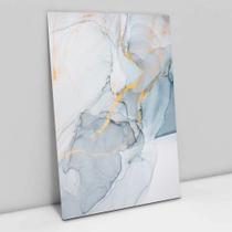 Quadro Decorativo Abstrato Mármore Azul Suave em tela Canvas Quadro Decorativo Abstrato Mármore Azul Suave em tela Canvas