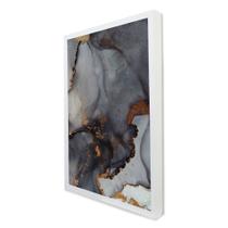 Quadro Decorativo Abstrato Mármore Elegance Black Gray em Moldura Caixa Quadro Decorativo Abstrato Mármore Elegance Black Gray em Moldura Caixa