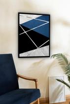 Quadro Decorativo Abstrato Mármore Prata - 70X50Cm Quadro Decorativo Abstrato Mármore Prata - 70X50Cm