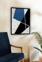 Quadro Decorativo Abstrato Mármore Prata Preto - 70X50Cm Quadro Decorativo Abstrato Mármore Prata Preto - 70X50Cm
