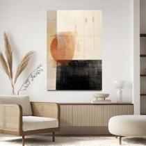 Quadro Decorativo Abstrato Minimalista Tom Preto Laranja Tecido Canvas Quadro Decorativo Abstrato Minimalista Tom Preto Laranja Tecido Canvas