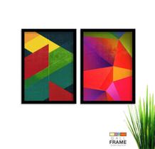 Quadro Decorativo Abstrato Moderno 2 peças de 40x60 - Loja Wall Frame