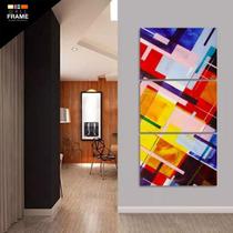 Quadro Decorativo Abstrato Moderno Colorido 120x60 Grande Quadro Decorativo Abstrato Moderno Colorido 120x60 Grande
